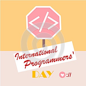 International Programmers` Day illustration. Day of the Programmer Communities. Programming icons. Software symbol collection. Int