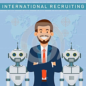 International Recruiting, Hr Manager with Robots.