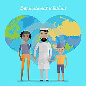 International Relations Flat Design Vector Concept