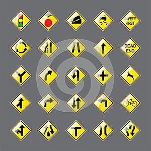 International Road sign set.