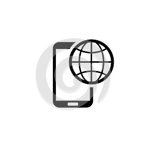 International Roaming Icon. Flat Design