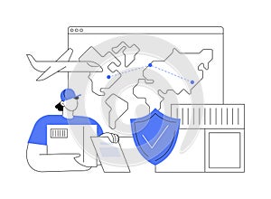 International shipment abstract concept vector illustration.