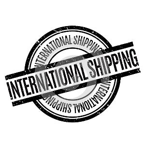 International Shipping rubber stamp