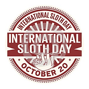 International Sloth Day, October 20
