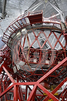 International space observatory and Gran Telescopio Canarias telescope on La Palma island located on highest mountain range Roque photo