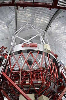 International space observatory and Gran Telescopio Canarias telescope on La Palma island located on highest mountain range Roque photo