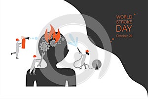 International stroke day vector banner template