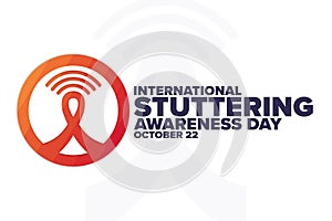 International Stuttering Awareness Day. October 22. Holiday concept. Template for background, banner, card, poster with