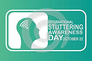 International Stuttering Awareness Day Vector illustration