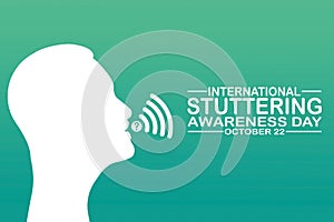 International Stuttering Awareness Day Vector illustration