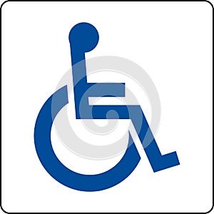 International Symbol of Accessibility Sign On White Background