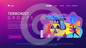 International terrorism concept landing page.