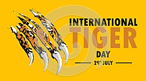 International tiger day vector image 29th july