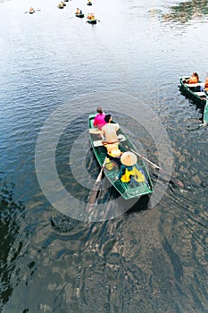 International tourists on Boat Tours in Ninh Binh