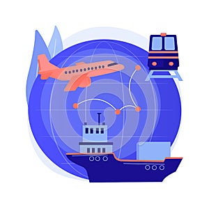 International transport abstract concept vector illustration.