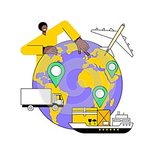 International transport abstract concept vector illustration.