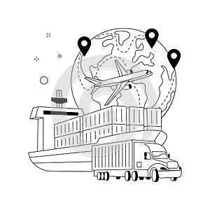 International transport abstract concept vector illustration.