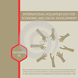 The International Volunteer Day for Economic and Social Development