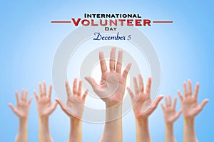 International Volunteer Day for Economic and Social Development conceptual idea