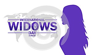 International Widows Day Vector illustration photo