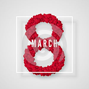 International women day. March 8 greeting postcard. Website banner concept. isolated vector illustration