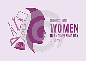 International Women in Engineering Day vector