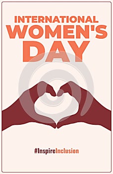 International Women's Day concept holiday. 8 march. Campaign 2024 inspireinclusion. Template for banner, card