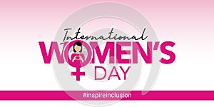 International Women\'s Day concept poster. 2024 Women\'s Day campaign theme- #InspireInclusion