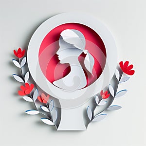 International Women\'s Day, female empowerment and uprising. Cutout art style. photo