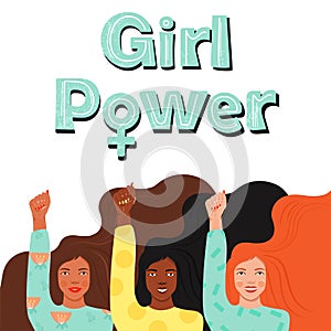 International Women`s Day, feminism, girl power concept.
