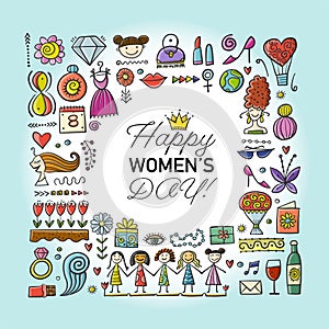 International Women s Day. Greeting card for your design