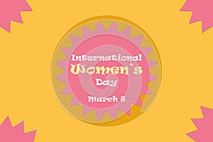 International women`s day. Happy Women`s day 8th March celebration banner