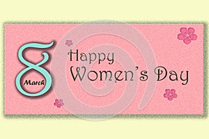 International women`s day. Happy Women`s day 8th March celebration banner