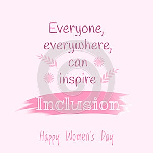 International Women's Day 8 March