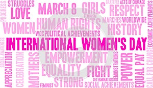 International Women`s Day Word Cloud