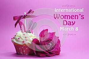 International womens day cupcake