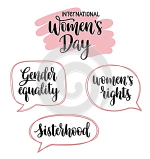 International Womens Day and feminist typography