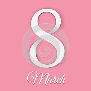 International womens day pink card