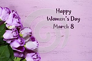 International Womens Day Purple Roses