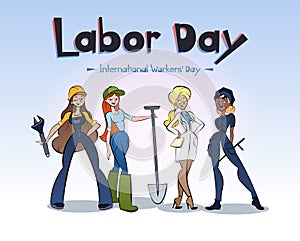 International Workers` Day Character Illustration