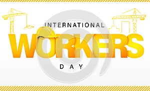 International Workers Day typography banner, 1st May