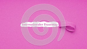 Internationaler Frauentag is German for International Women`s Da