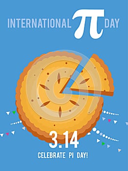 Happy World Pi Day! Celebrate Pi Day. March 14th 3/14. Mathematical constant. photo