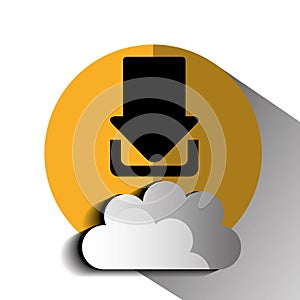 Interner download round icon