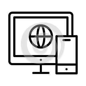 Internet access Isolated Vector icon which can easily modify or edit