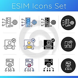 Internet accessibility icons set