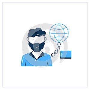 Internet addition flat icon