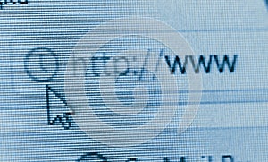 Internet address, computer screen