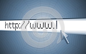 Internet address, computer screen
