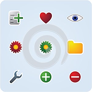 Internet and application icons